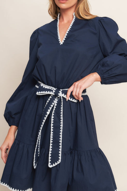 urban-noir-navy-woven-mini-dress Sophia's Style-2